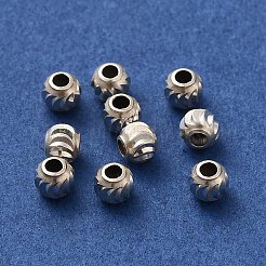 925 perline distanziatrici rotonde ondulate in argento sterling&nbsp;STER-K178-02B-S