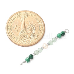 Граненые круглые натуральные зеленые авантюрины&nbsp;PALLOY-JF03532-03