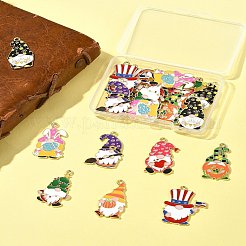 24шт 8 стиля подвески из сплава с эмалью&nbsp;ENAM-FS0002-80