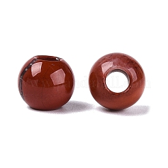 Natürliche rote Jaspis europäischen Perlen&nbsp;G-Q607-02G