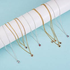 Kits de fabrication de colliers de charme de pierre de naissance coeur bricolage&nbsp;DIY-SZ0009-31