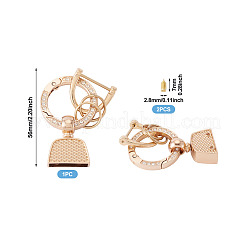1 porte-clés à ressort en alliage de strass à faire soi-même&nbsp;FIND-TA0008-54C-G