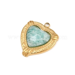 Pendentifs à facettes en amazonite naturelle&nbsp;GG-CBA52DC-01A-G