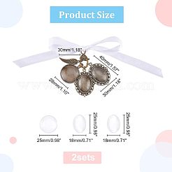 2 ensemble de pendentifs décoratifs en alliage&nbsp;HJEW-FH0001-17