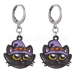 Серьги с эмалевым сплавом на тему Хэллоуина&nbsp;EJEW-JE06476