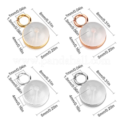 24 pieza de tuercas de silicona para pendientes de 4 colores&nbsp;STAS-SC0003-27