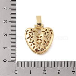 Pendentifs avec zircon cubiques à micro-pavés en laiton&nbsp;ZIRC-P121-01G-V