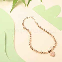 Bracelets de cheville à breloques en acier inoxydable pour la Saint-Valentin&nbsp;JA189A