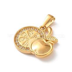 Pendentifs en strass cristal en acier inoxydable 304&nbsp;RB-CBA2A5E-02G-02