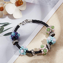 1 коробка концы смешанный латунь шнур&nbsp;KK-PH0009-03G-B