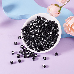 500 шт. 5 вида акриловых бусин с горизонтальными отверстиями&nbsp;OACR-TA0002-87