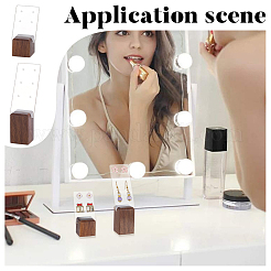 2 шт. 2 стиля прозрачный акриловый органайзер для сережек с наклонной задней частью и деревянными основаниями&nbsp;EDIS-WH0022-40