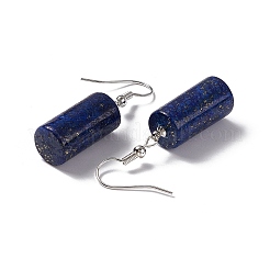 Zylindrische Ohrringe aus natürlichem Lapislazuli&nbsp;EJEW-D188-01P-03