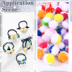 100шт полиэстеровый помпон-шар&nbsp;DIY-SC0031-43B