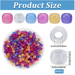 800 perles en plastique transparentes&nbsp;KY-PA0001-19B