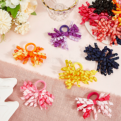 18 шт. 9-х цветные эластичные резинки для волос из полиэстера&nbsp;OHAR-SP0001-02A