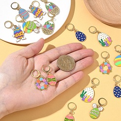 20 шт. 10 стиля пасхальных эмалевых подвесных украшений из сплава&nbsp;HJEW-YW00289