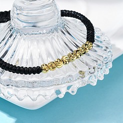 Bracelets en perles tressées en cordon polyester pour femmes&nbsp;BJEW-L698-01G-10