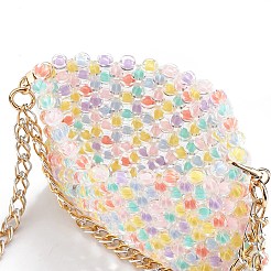 Perle acrylique transparente dans des sacs tissés de perles&nbsp;AJEW-BA00091