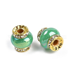 Perline in resina con rondelle di strass in ottone&nbsp;KK-H490-05G-06