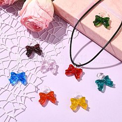 8шт 8 цвета прозрачные стеклянные подвески&nbsp;GLAA-CJ0002-83