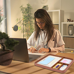 4 сетка прямоугольная плотность доски покрытая ПУ кожаной ювелирной пластиной&nbsp;ODIS-WH20003-10