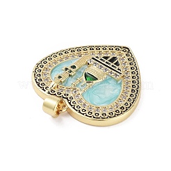 Покрытие стойки латунь микропаве прозрачные подвески из кубического циркония&nbsp;KK-H474-24A-03G