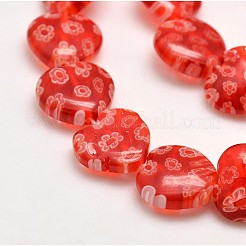 Millefiori mano fili perle cuore di vetro&nbsp;LK-P017-M