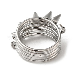 Латунные кольца на палец с шипами&nbsp;RJEW-C037-01P