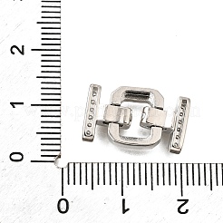Реечное покрытие латунь микро паве прозрачный кубический цирконий складные застежки&nbsp;KK-V008-25P