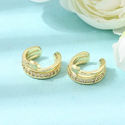 Boucles d'oreilles en laiton avec micro pavé de zircone cubique pour femmes&nbsp;CU-CBAE7DF-30G
