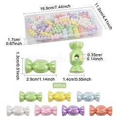 40шт УФ-покрытие непрозрачные акриловые бусины&nbsp;OACR-FS0002-27