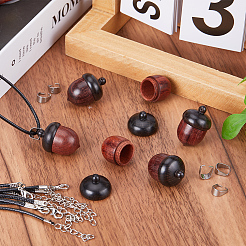 DIY-Set zur Herstellung einer Halskette mit Eichel-Medaillon&nbsp;WOOD-SC0001-59C
