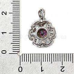 925 подвеска-цветок из стерлингового серебра со стразами из муассанита&nbsp;STER-D308-01C-P