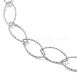 Anlaufgeschützte Halskette aus 304 Edelstahl mit Pferdeaugen-Gliederkette für Männer und Frauen&nbsp;LS-STAS-B039-02P