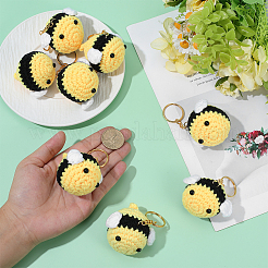 8 porte-clés abeilles en laine crochetée&nbsp;KEYC-ME00023