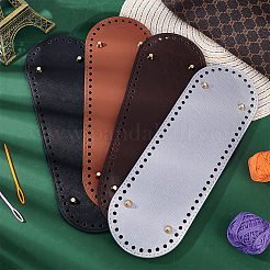 4 pièce de fond ovale en cuir PU 4 couleurs&nbsp;DIY-PH0029-28A