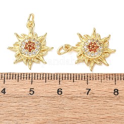 Messing Micro Pave orange Zirkonia Anhänger&nbsp;CU-E003-16G-B
