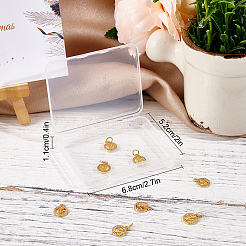 Латунные микропаве прозрачные кубические циркониевые подвески&nbsp;ZIRC-BBC0001-05G