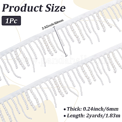 2 Yards Girlandenstrang aus Plastikimitatperlen und Polyesterperlen&nbsp;OCOR-CY0004-08