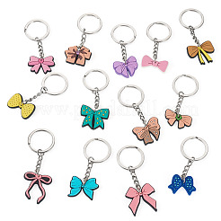 13 шт. 13 стиля пластиковых брелоков-бантов из ПВХ&nbsp;KEYC-TA0001-55