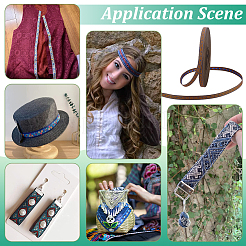 25 ярд плоской полиэстеровой ленты в этническом стиле с ромбами&nbsp;SRIB-PH0001-65