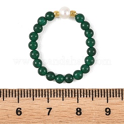 Bagues en turquoise synthétique&nbsp;RJEW-JR01106