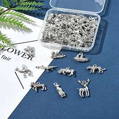 50 шт. подвески в виде животных из сплава в тибетском стиле&nbsp;FIND-FS0004-34