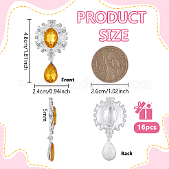 Cabujones de rhinestone de aleación 16pcs&nbsp;ALRI-FG0001-05E