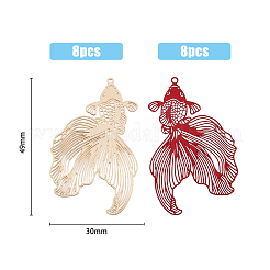 16шт 2 цвета латунные подвески&nbsp;KKC-FH0001-03