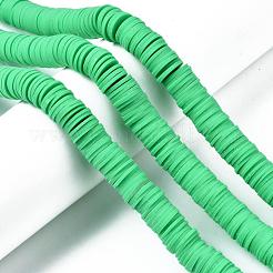 Плоские круглые бусины из глины ручной работы полимерные&nbsp;CLAY-R067-12mm-06