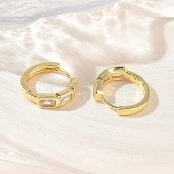 Pendientes de aro de latón con pavé de circonitas cúbicas&nbsp;KK-CBA98BA-15G