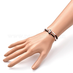 Bracelets réglables en perles de rocaille rondes en verre&nbsp;BJEW-JB06644