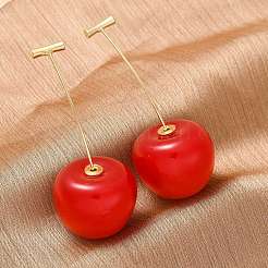 Orecchini tondi in ottone&nbsp;EJEW-D325-01G-02